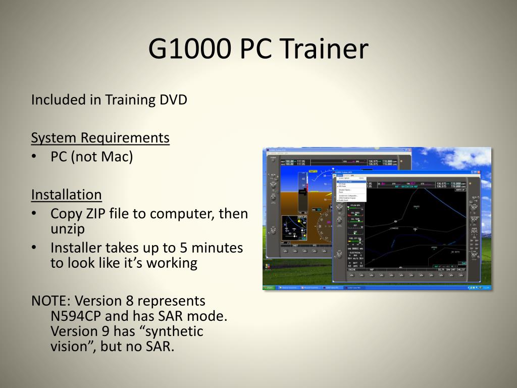 G1000 pc trainer free